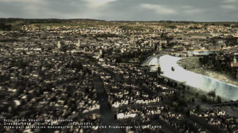 Darstellung von Dresden 1946 / image by Fritz Göran Vöpel, 2021