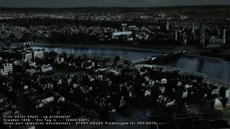 Darstellung von Dresden 1946 / image by Fritz Göran Vöpel, 2021